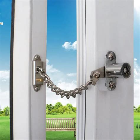 buy lockable window security chain lock door restrictor child safety stainless