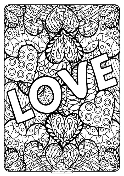 coloring pages  love   gambrco