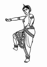 Danse Coloring Inde Indienne Sketch Tanz Tanzen Danseuse Silhouette Ballo Ausmalbild Folklorico Hugolescargot Spectacle Gifgratis sketch template