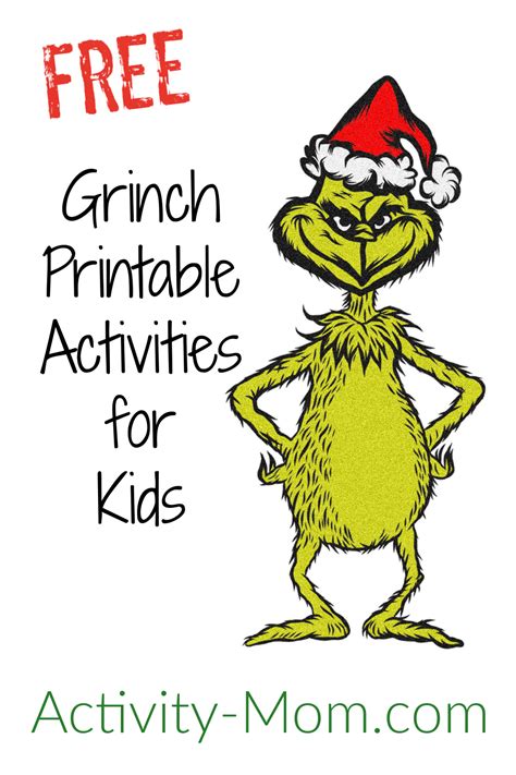 grinch task cards printable cards