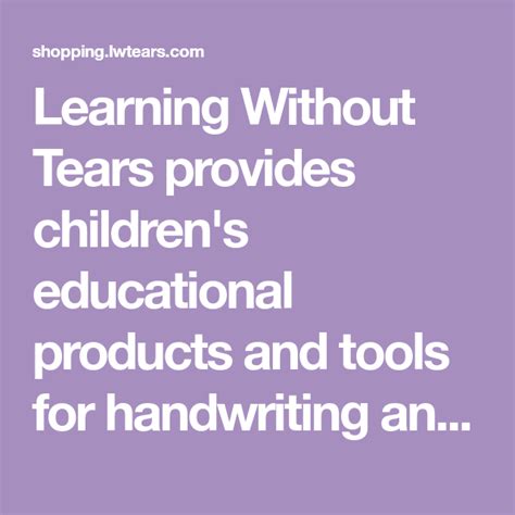 learning  tears  childrens educational products