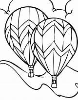 Balloon Air Coloring Hot Pages Printable Kids sketch template