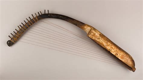 arched harp shoulder harp  kingdom  metropolitan museum  art