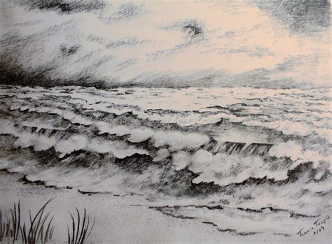 ocean pencil drawing  paintingvalleycom explore collection