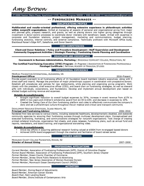 fundraising manager resume examples resume professional writers