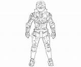 Halo Coloring Pages Gun John Mechine Weapon Another Printable Armor sketch template