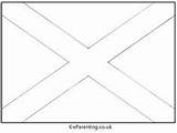 Flag Pages Coloring Scotland sketch template