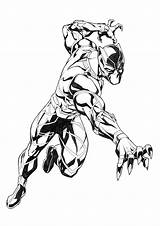 Panther Colorare Pianetabambini Disegno Avengers Supereroi Eroi sketch template