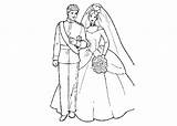 Coloring Barbie Wedding Pages Cartoon sketch template
