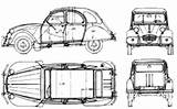 Citroen 2cv Blueprints Argentina 1979 Hatchback 3cv sketch template