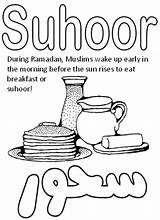 Ramadan Suhoor Colouring sketch template
