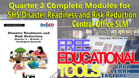 disaster readiness  risk reduction quarter  modules slm central