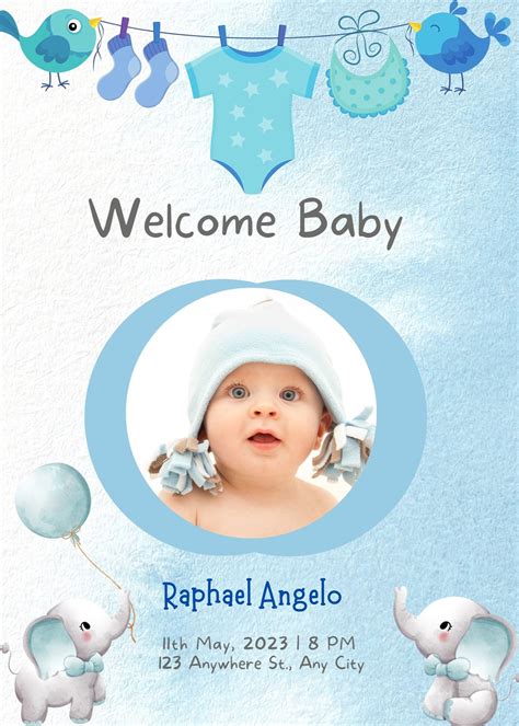 printable baby shower   card templates canva