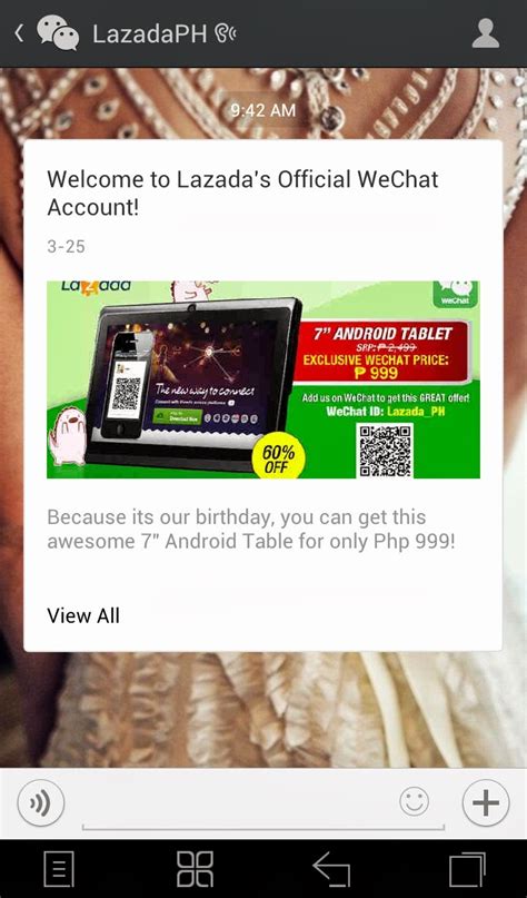 lazada wechat offer 7” android tablet for only php999