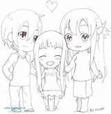 Coloring Pages Sword Sao Colouring Anime Chibi Family Drawing Getdrawings Library Clipart Popular sketch template