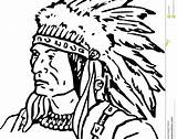 American Coloring Pages Indian Adult Native Head Getcolorings sketch template