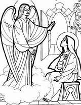 Annunciation Colorare Annunciazione sketch template