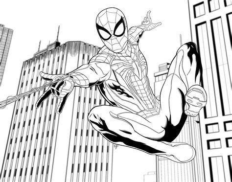 spider man ps coloring page spiderman   city coloring pages