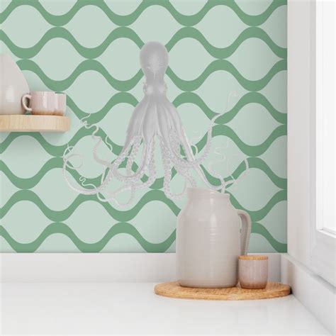 modoctotilegreengrey  wallpaper spoonflower