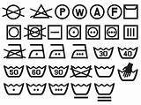 Lavaggio Simboli Wassymbolen Symbole Reeks Instruction Waschende Vectorstock Ironing sketch template