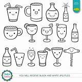 Drinks Coloring sketch template