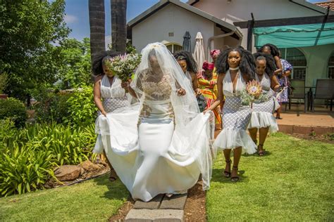 a gorgeous tswana wedding with the bride dressed in bmashilodesigns