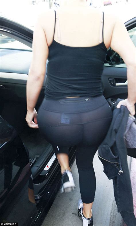 Kim Kardashian Looks Nasty In Sheer Work Out Gear Gross