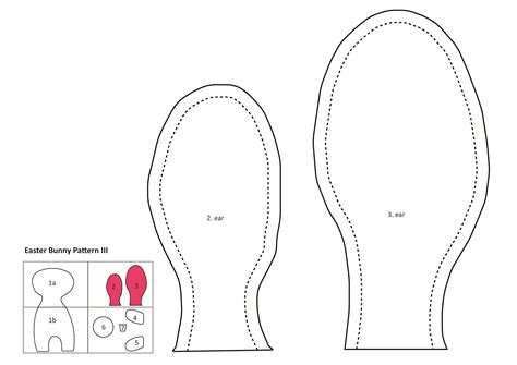 template  printable floppy eared bunny sewing pattern bunny ears