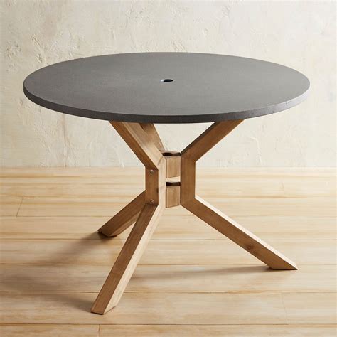 anders   polystone concrete dining table pier  imports