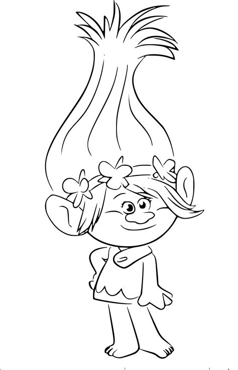 princess poppy  trolls coloring page  printable coloring pages