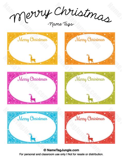 printable merry christmas  tags  template