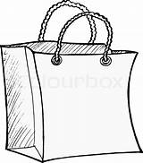 Bag Shopping Drawing Line Vector Colourbox Sketch Stock Getdrawings Supplier sketch template
