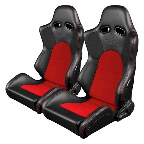 braum advan series racing seats black red universalftspeed