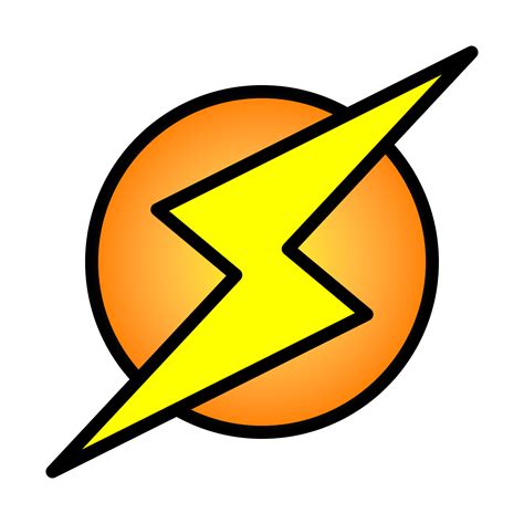yellow lightning bolt logo clipart