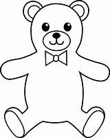 Outline Bear Drawing Animal Drawings Clipart Teddy Library Clip sketch template