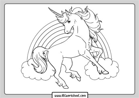 unicorn coloring pictures abc worksheet