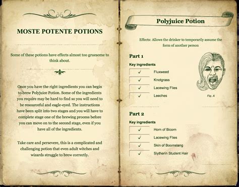 moste potente potions pottermore wiki fandom powered  wikia