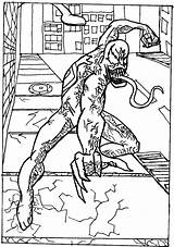 Venom Spiderman Coloriage Kolorowanki Lizard Dzieci Coloringhome sketch template