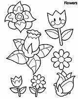 Coloring Flower Spring Pages Printable Type Flowers Color Kids Print Size Popular Colorluna sketch template