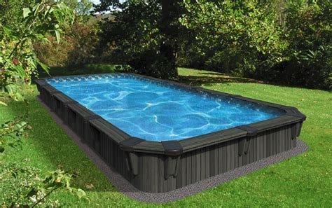 aqua wood rectangular semi inground wood pool canh quan ho boi backyard ho tu nhien