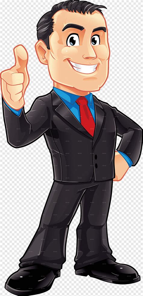 man raising thumbs  cartoon businessperson male businessman hand
