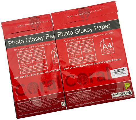 glossy paper gsm   rs  packet pioneer papers id