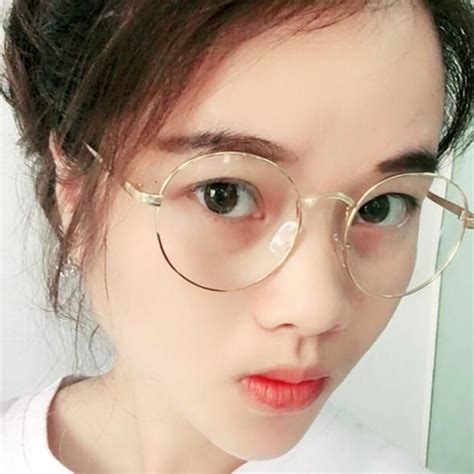 longkeeper oversized korean round glasses frame clear lens women men