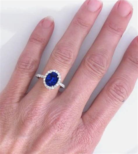 real sapphire ring genuine sapphire ring  diamonds etsy