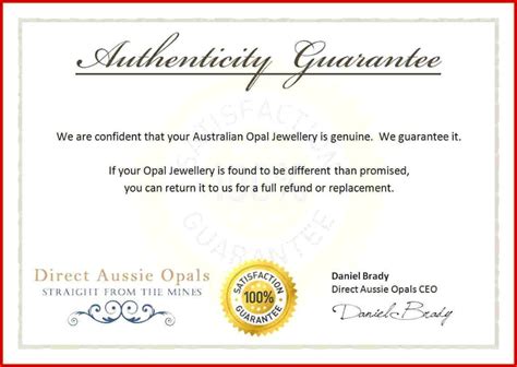 certificate  authenticity template   certificate