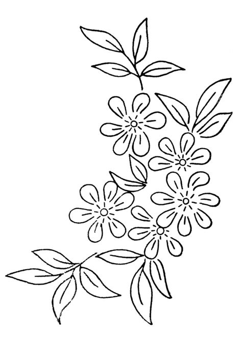 embroidery transfer patterns vintage flowers