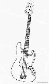 Bass Guitar Coloring Pages Drawing Choose Board sketch template