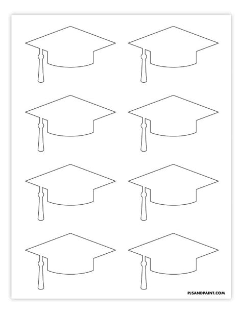 printable graduation cap template  sizes graduation diy