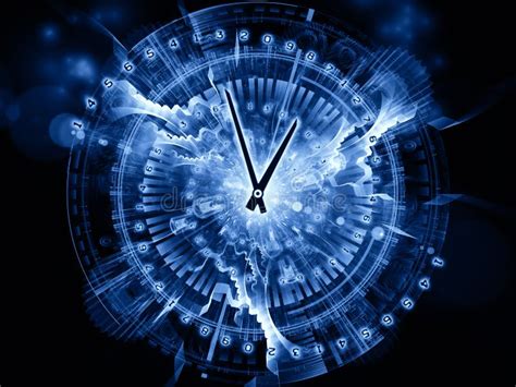 time passing stock image image  clock gear fractal