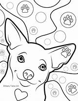 Chihuahua Kleurplaat Kleurboek Pagina Adorable Bloemenmeisje sketch template
